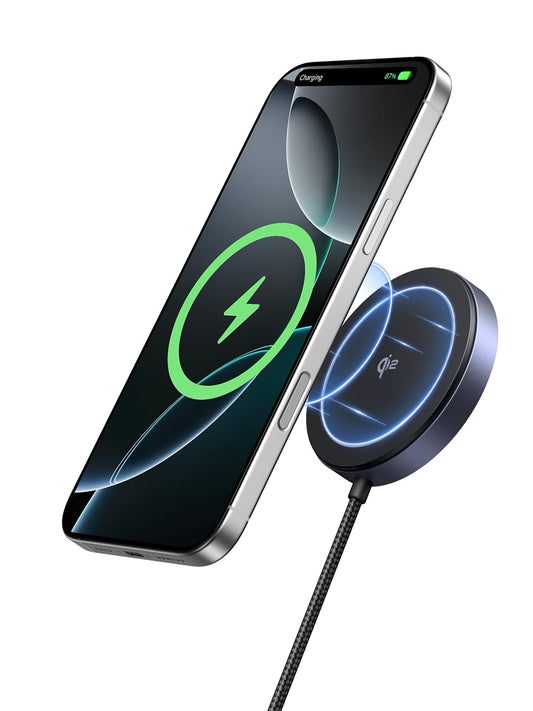 Cargador Inalámbrico UGREEN Qi2 15W Magsafe MagFlow para iPhone 16-12 y AirPods