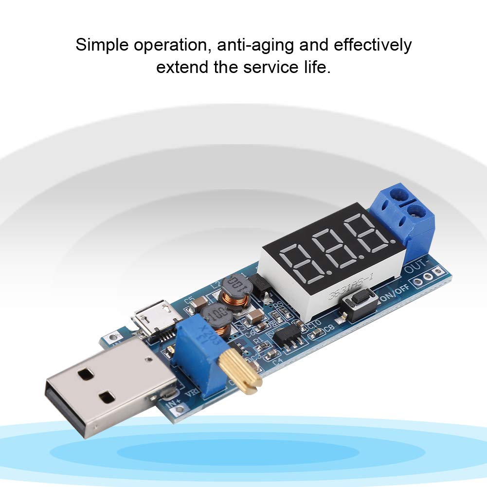 Hilitand Módulo regulador de Voltaje, USB Boost Step Up Fuente de alimentación Módulo regulador de Voltaje Módulo de Placa estabilizadora de Voltaje, Entrada 3.5V-12V/Salida 1.2V-24V