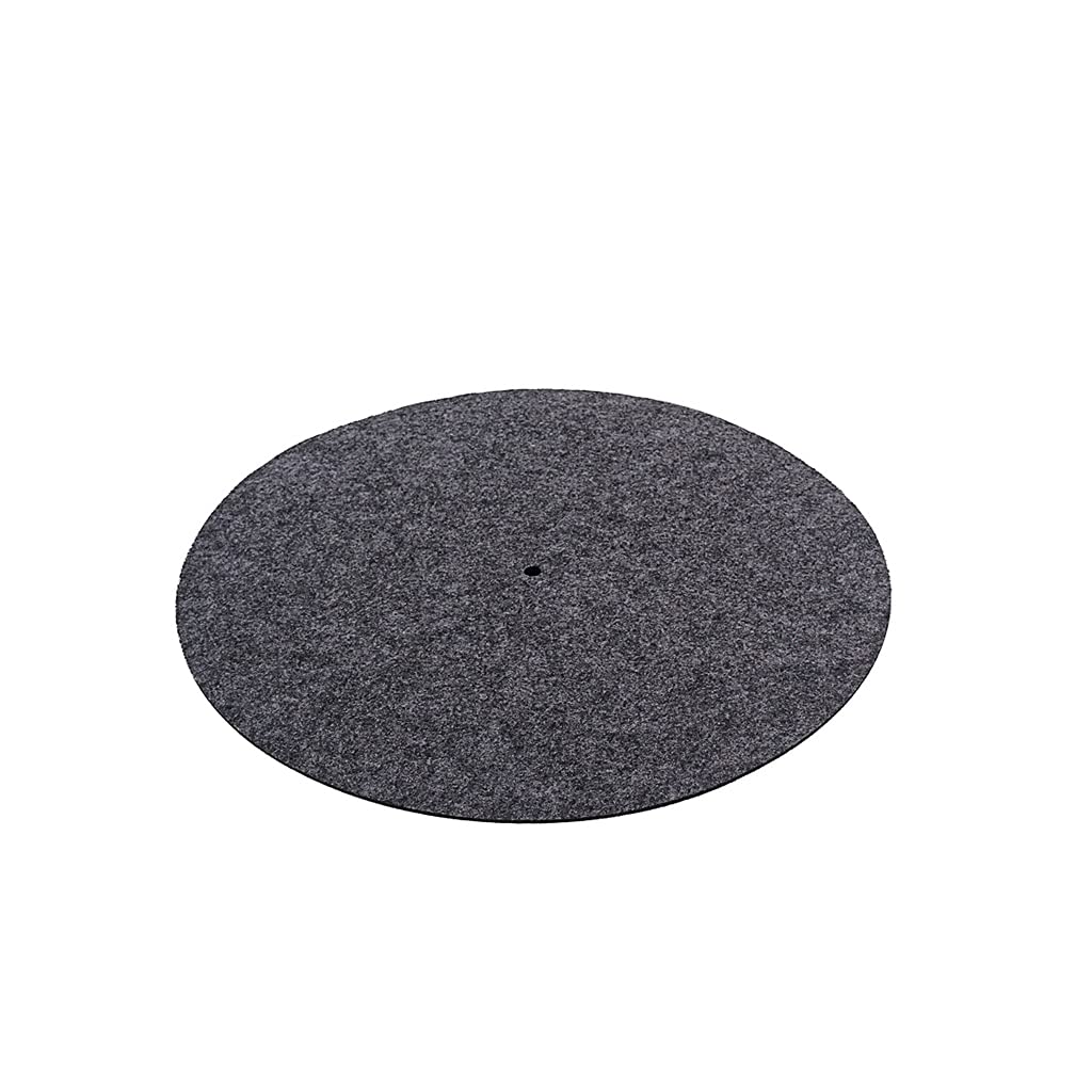 Alnicov Alfombrilla para tocadiscos de fieltro antiestático de 2 mm de grosor Alfombrilla antivibración Alfombrilla de audiófilo para tocadiscos de vinilo LP Gris