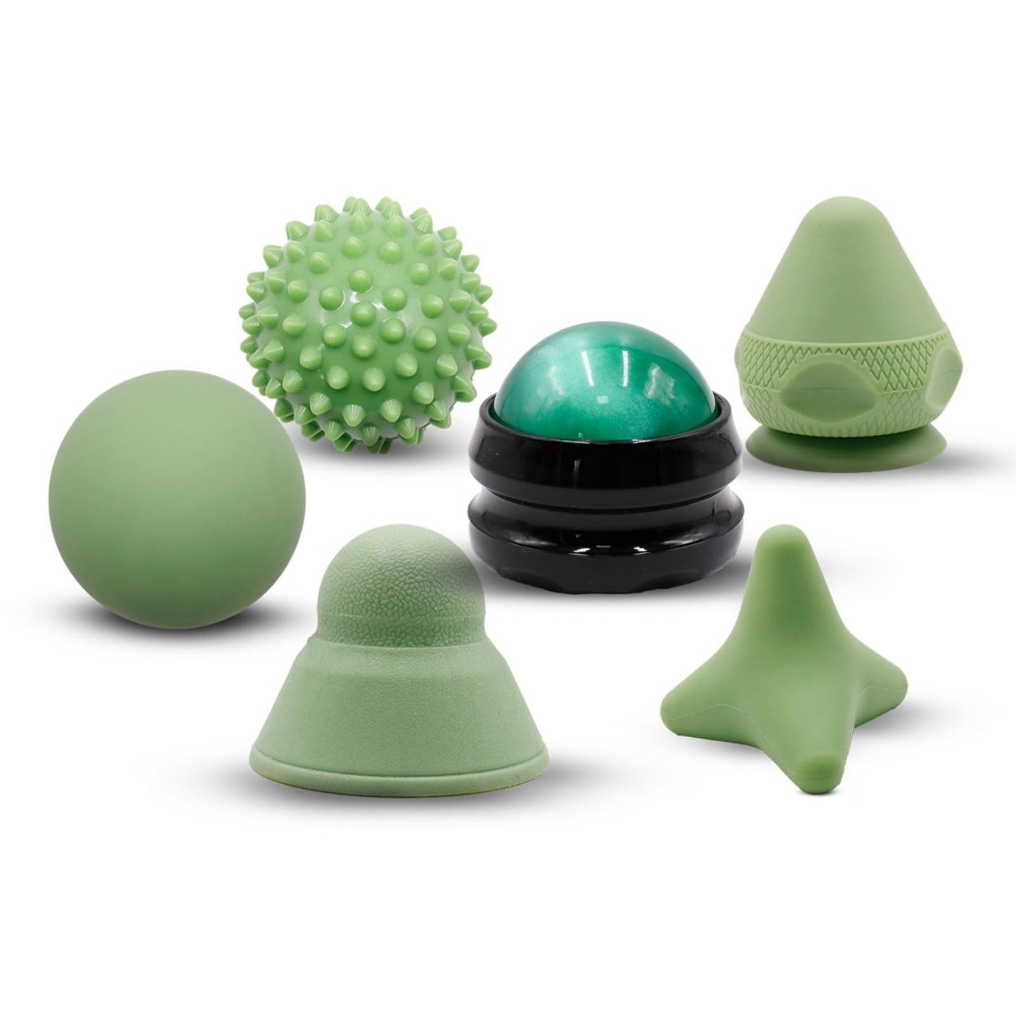 iBYWM Juego De Bolas De Masaje Para Alivio Del Dolor De Fisioterapia Para Liberación De Punto Gatillo - Herramienta De Liberación Miofascial Y Masaje De Tejido Profundo, Juego De 6 Piezas -