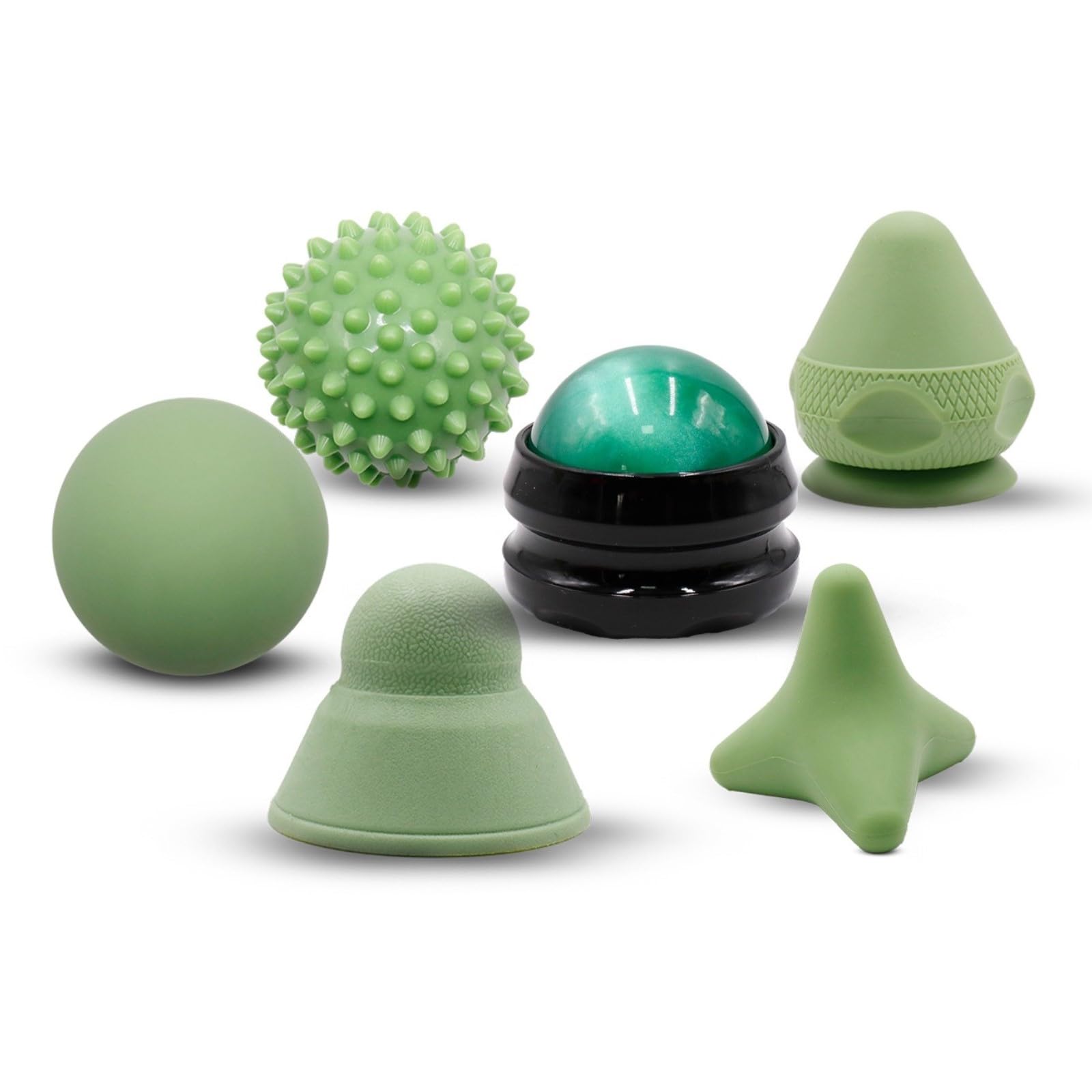 iBYWM Juego De Bolas De Masaje Para Alivio Del Dolor De Fisioterapia Para Liberación De Punto Gatillo - Herramienta De Liberación Miofascial Y Masaje De Tejido Profundo, Juego De 6 Piezas -