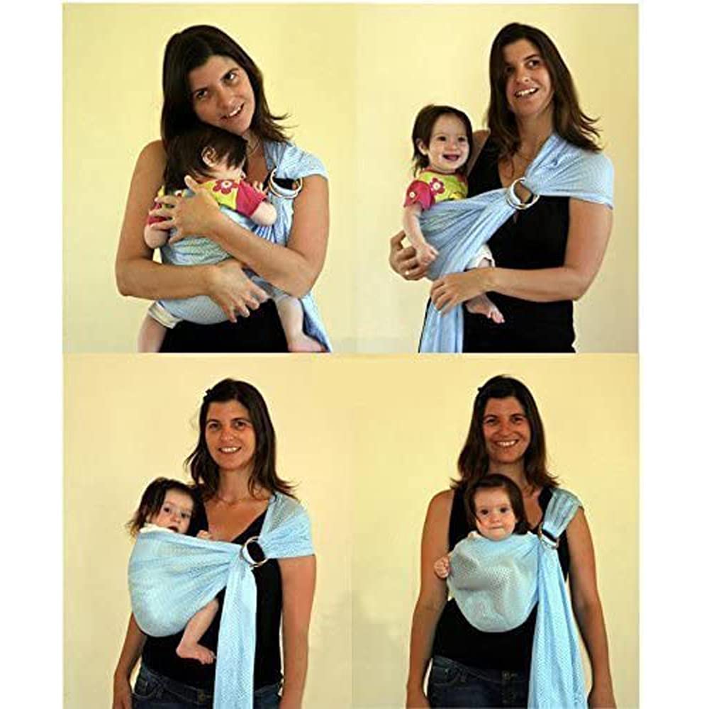 Canguro Baby® transpirable portador de bebé de la tela de acoplamiento, infantil para niños pequeños Carrier. Ideal para Summers / Beach. ergo friendly (Azul profundo)