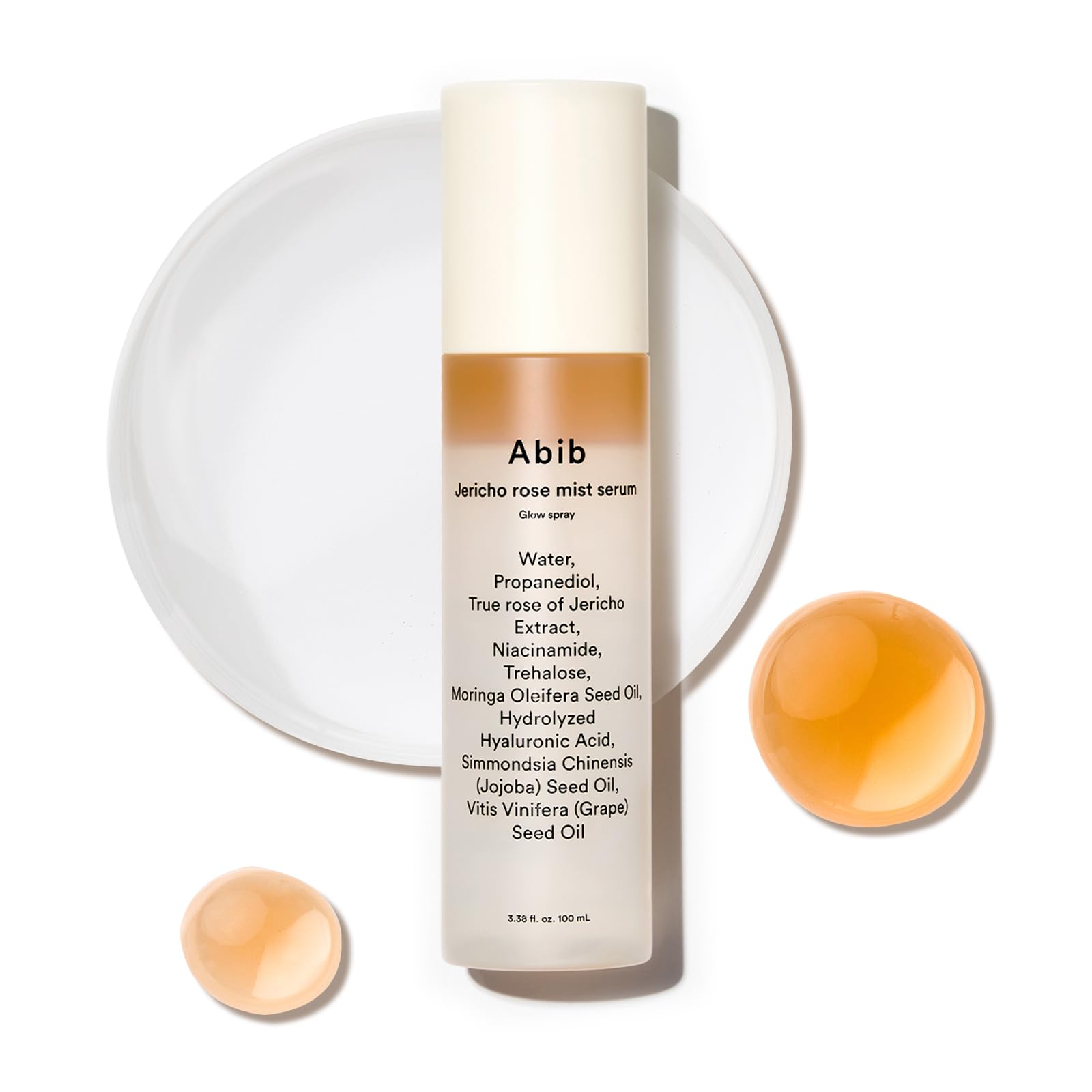 Suero Jericho Rose Mist, Glow Spray 3.38 fl oz I Botella de bruma hidratante esencial para rostro, cuerpo y rostro, potenciador de luminosidad, aceite y suero finos de doble capa, cuidado de la piel
