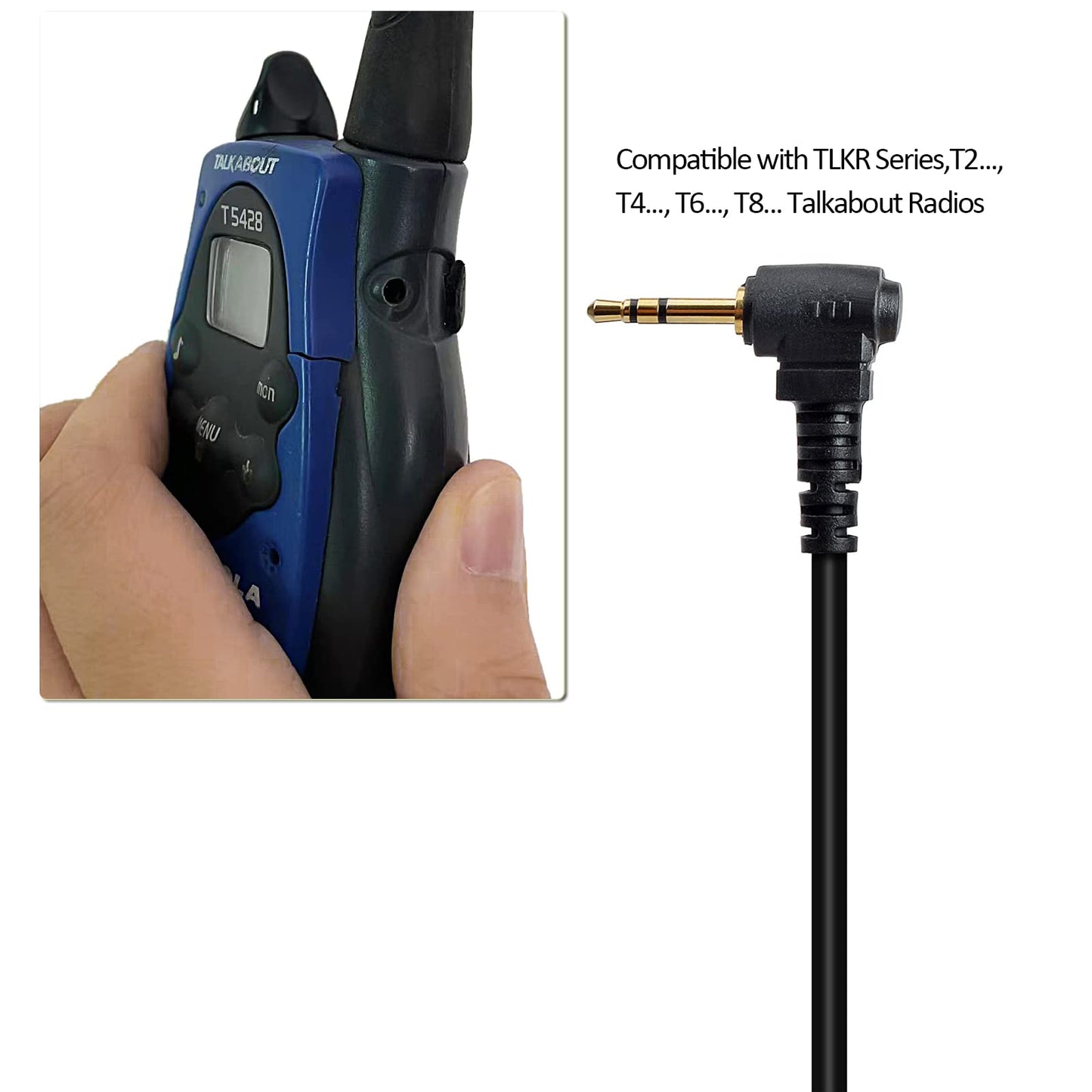HYS Micrófono de altavoz remoto de radio de 2 vías para Motorola T200TP T260 T100 T100TP T402 T460 T465 T600 T605 T800 Talkabout Walkie Talkie Radio (paquete de 2)