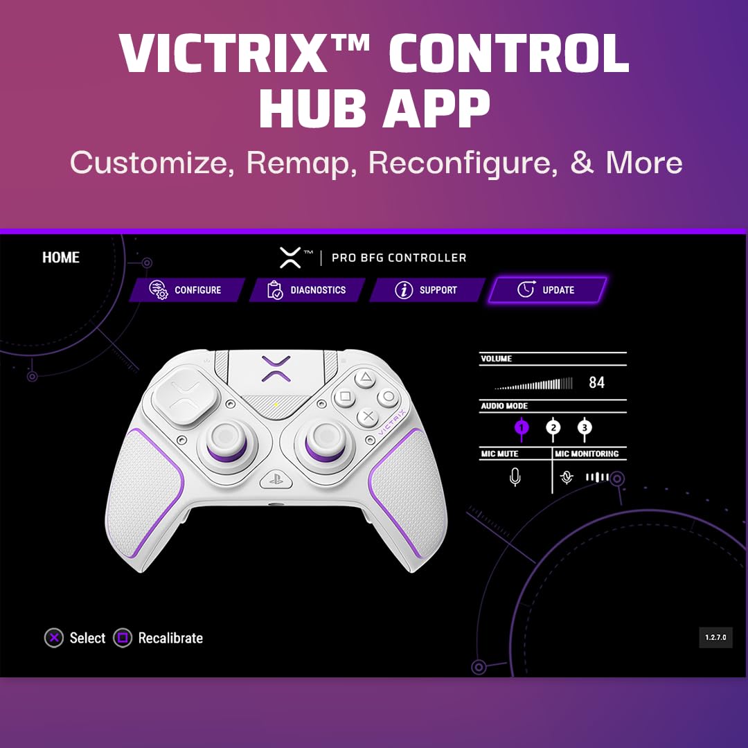 Controlador Inalámbrico Victrix Pro BFG Blanco para PlayStation 5, PS4 y PC