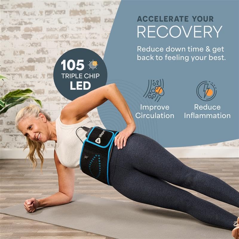 Lifepro - Cinturón de terapia de luz roja - 660 nm y 850 nm con terapia de luz infrarroja y roja cercana para cuerpo, músculos relajantes, inflamación, mejora la circulación