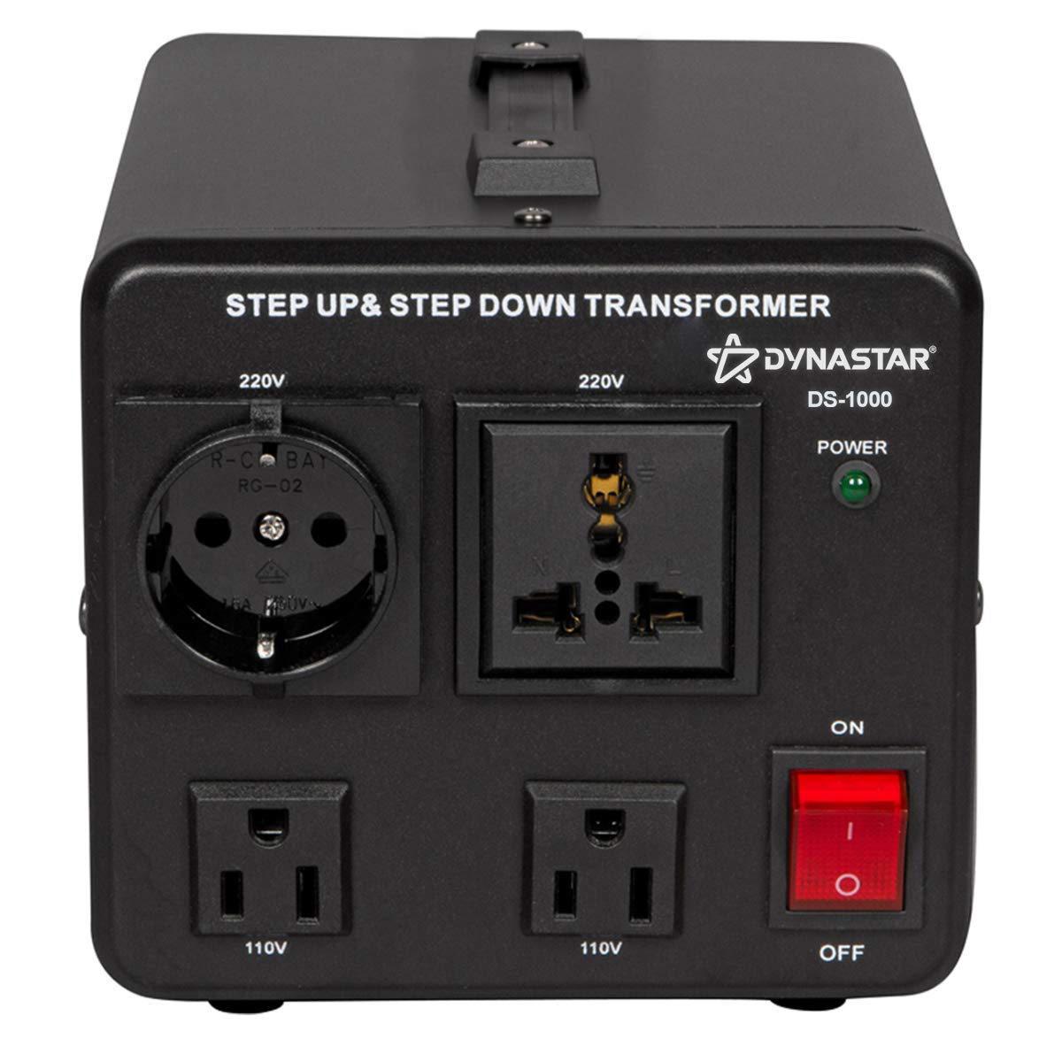 Dynastar Step Up & step down Voltaje Converter y transformador, 110 – 220 a 220 – 240 Voltios; Heavy Duty, extra Durable Bobina de por vida, 5-year-warranty