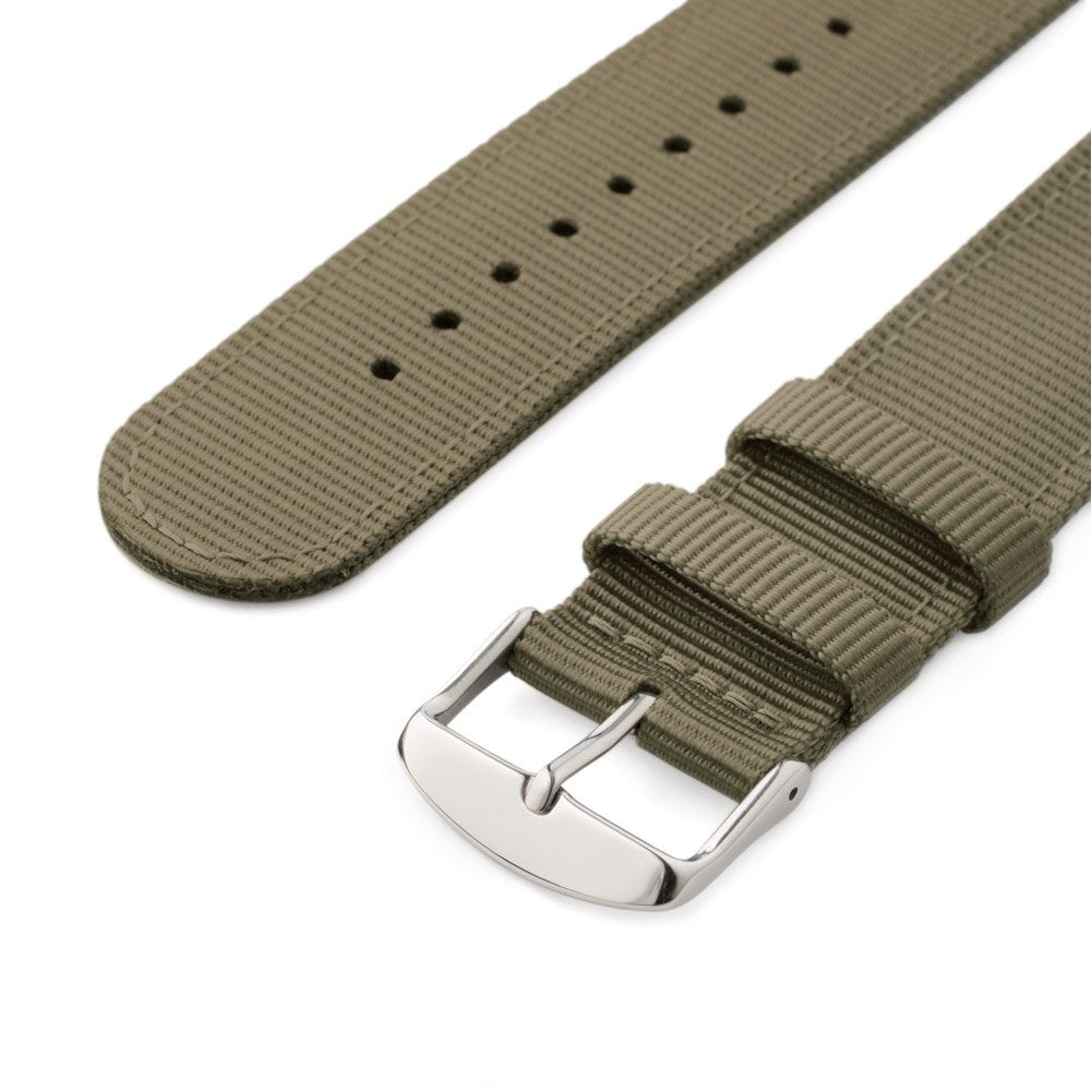 Archer Watch Strap - Correas de Reloj de Nailon Premium de Liberación Rápida (Caqui, 18mm)