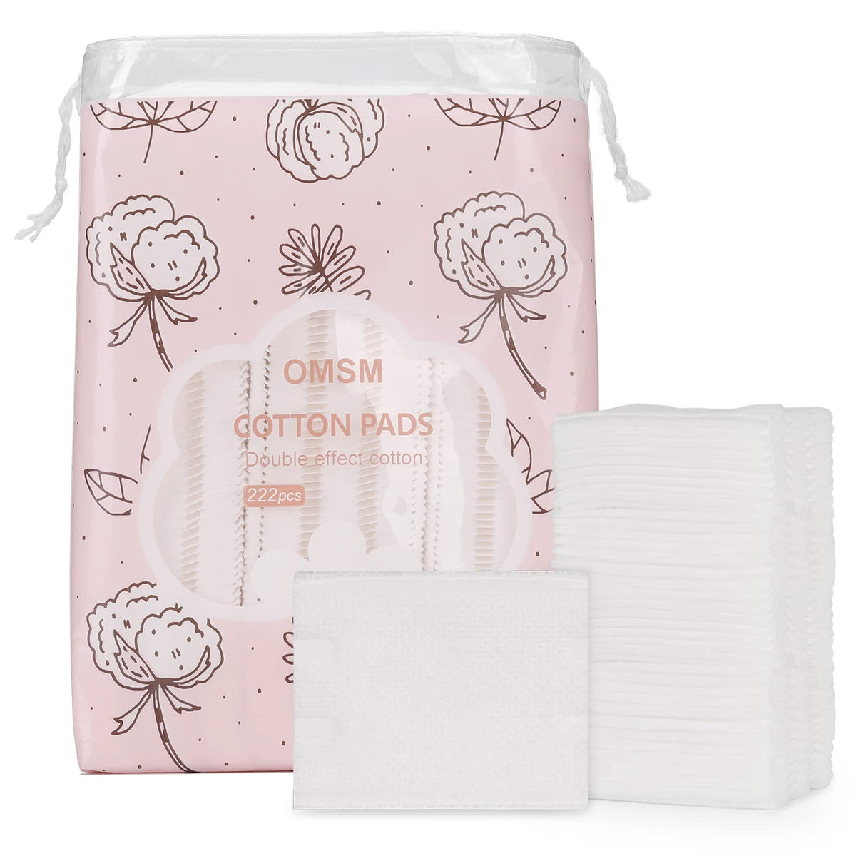 Almohadillas Cosméticas de Algodón 100% Natural Doble Cara para Removedor de Maquillaje