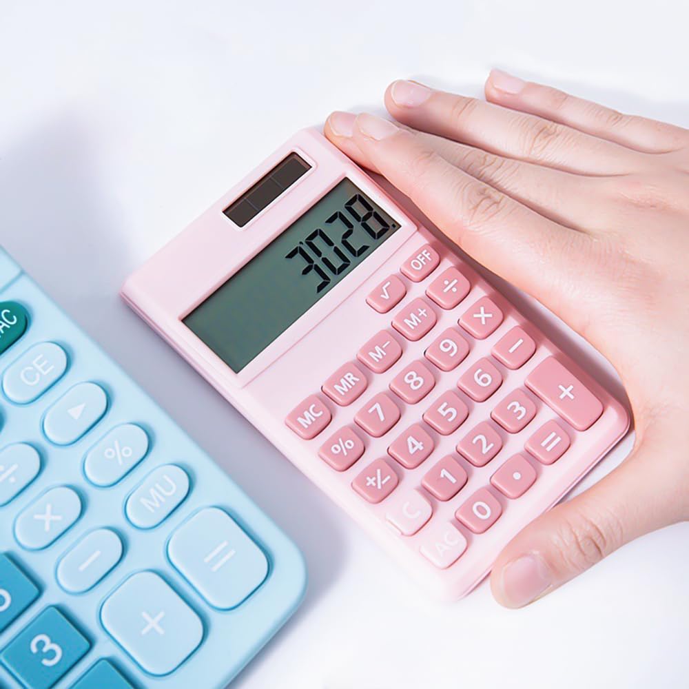 Calculadora Digital de Bolsillo Pantalla LCD 8 Dígitos Energía Solar para Niños