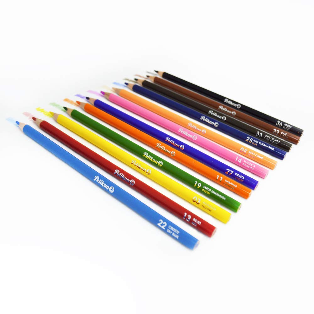 Lápices de Colores Pelikan Triangulares 4mm Paquete de 12 Piezas