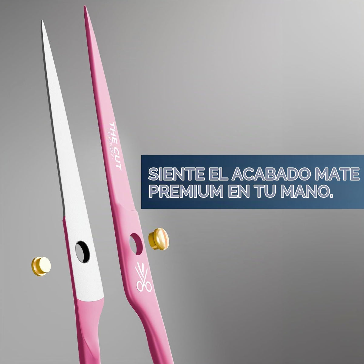 THE CUT - FACTORY - Tijeras para el cabello y tijeras de barbero profesionales - 6 pulgadas de acero inoxidable de primera calidad con hojas de borde de navaja suave - Uso para salón y uso personal