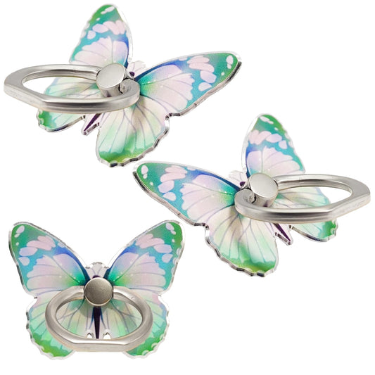 Soporte de Anillo HZZADZXW Mariposa Metal Giratorio 360° con Lazo Ajustable para Teléfono Celular