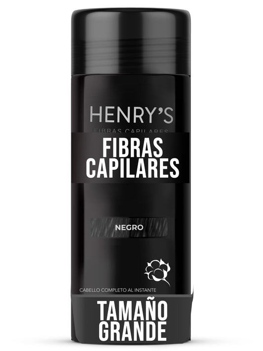 Fibras Capilares, NEGRO, Solución para la Calvicie, Caida de Cabello, Alopecia o falta de Volumen. 27.5 gramos, Sin aplicador. Fibras de Construcción de Cabello. Ideal para el Cabello Delgado. Fibras de Algodón 100% Natural. Voluminizador y texturizador d