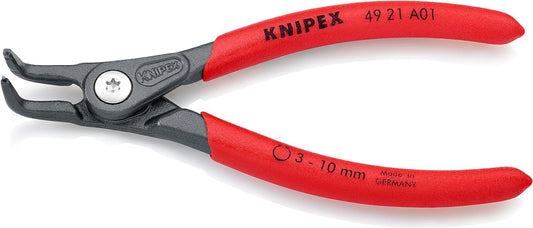 Knipex 49 21 A01 Pinza De Precisión Para Anillos De Retención Para Anillos De Retención Exteriores De Ejes Acabado Pavonado 130 Mm