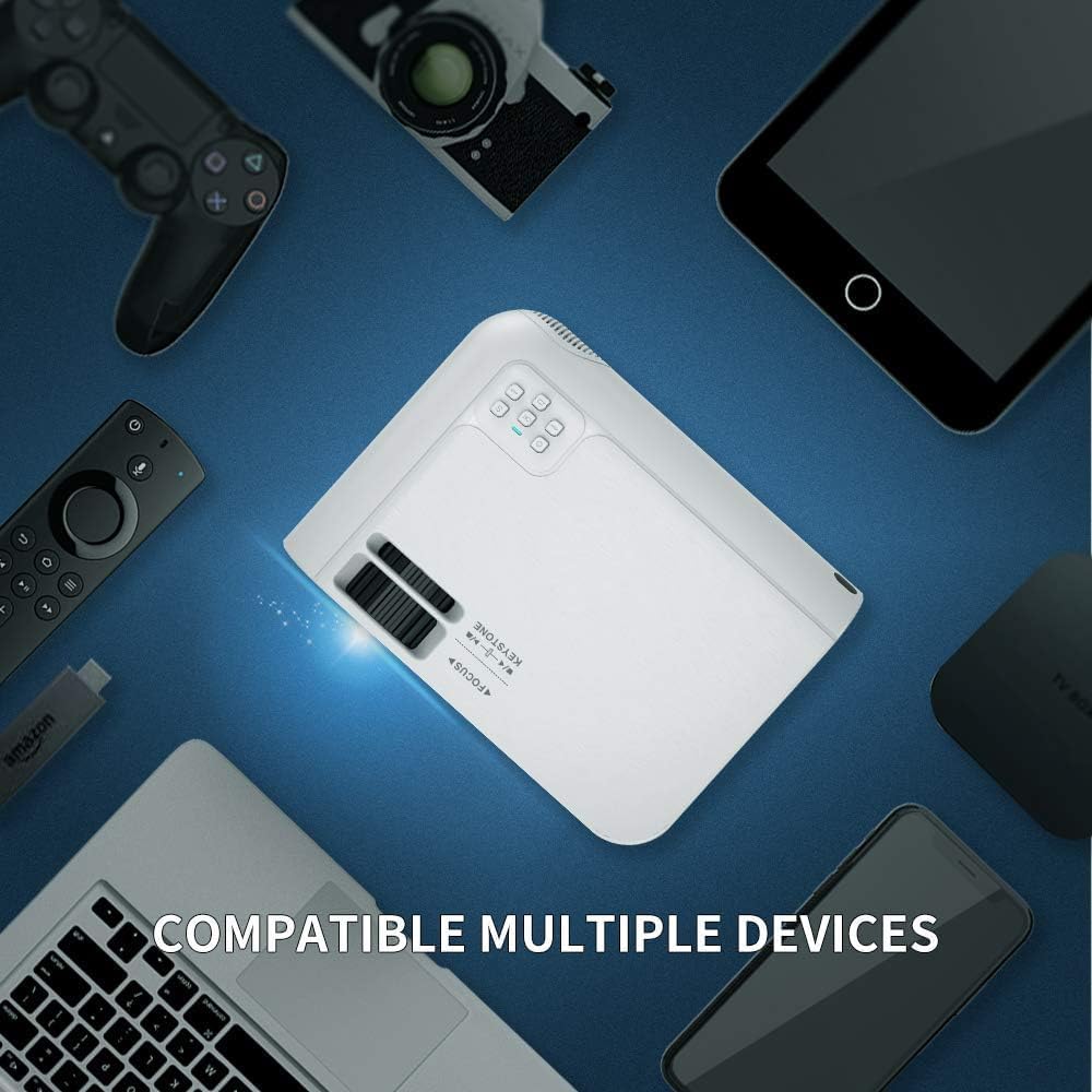 Proyector Salange Portátil WiFi 8500 Lux 1080P Full HD Dolby Sound Compatible con TV Stick HDMI USB AV VGA