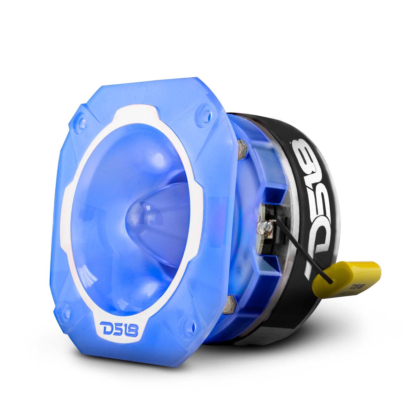 DS18 PRO-TW3L RGB Alluminum Super Bullet altavoz de agudos y Bullet- Bobina de voz de 1.5 pulgadas, cuerpo de policarbonato y bala, 500 W máximo, 250 W RMS, 4 ohmios, cruce integrado - Los tweeters