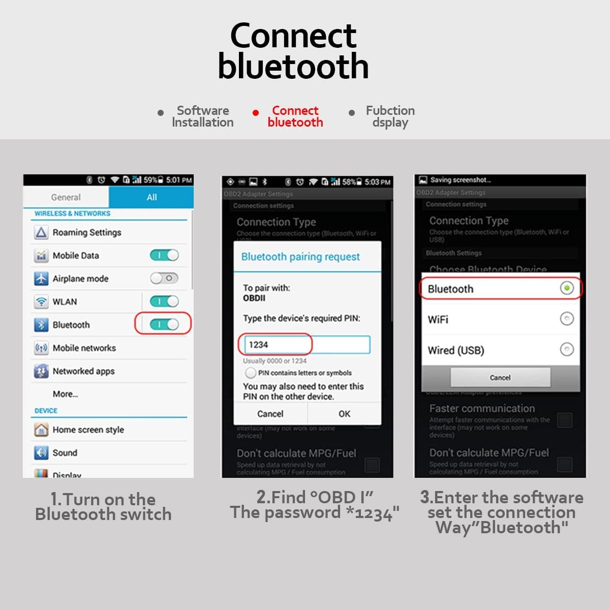 Escáner Automotriz Slzhds Bluetooth v2.1 Compatible ELM327 para Android Windows