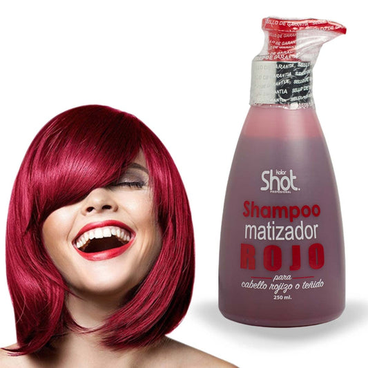 Kolor Shot Shampoo Matizador Profesional Color Rojo para dar mayor color y brillo - 250 ml