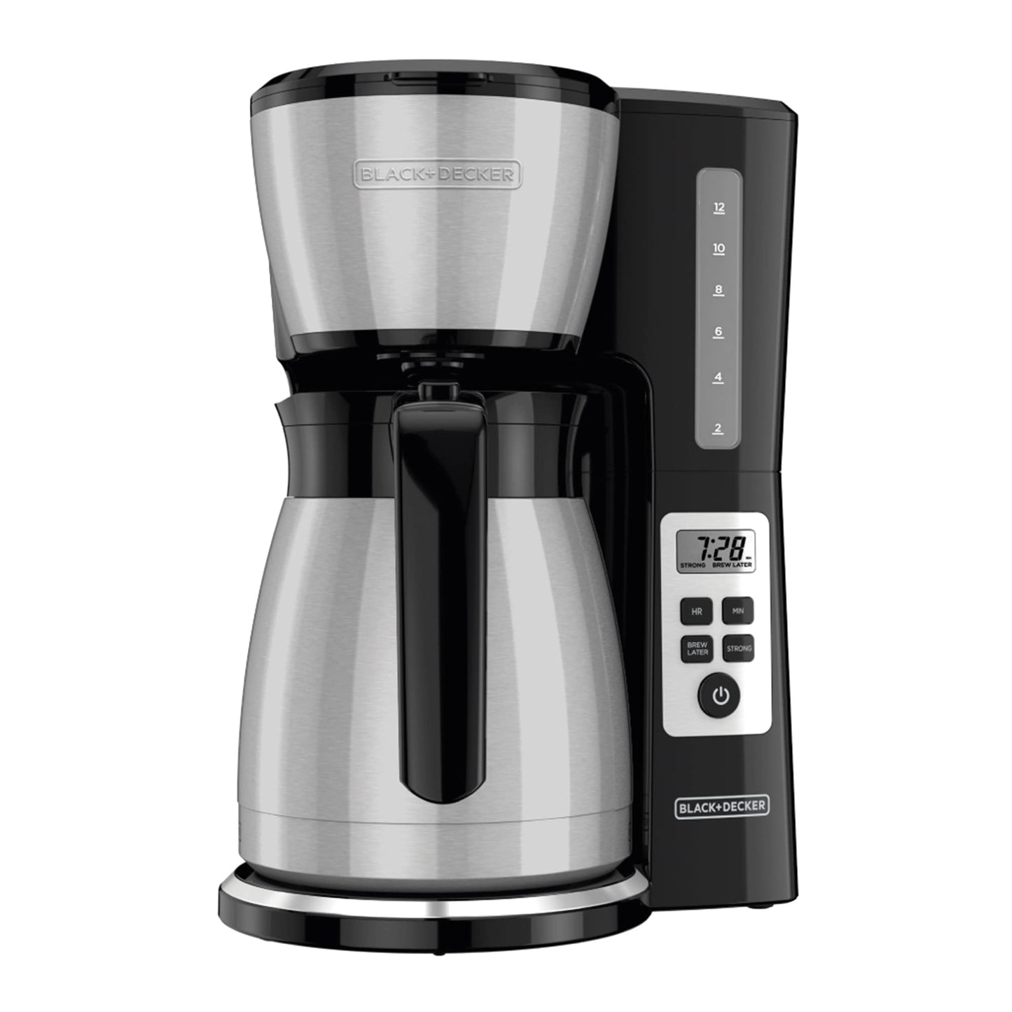 Cafetera BLACK+DECKER Automática Jarra Térmica de acero. 12 Tazas