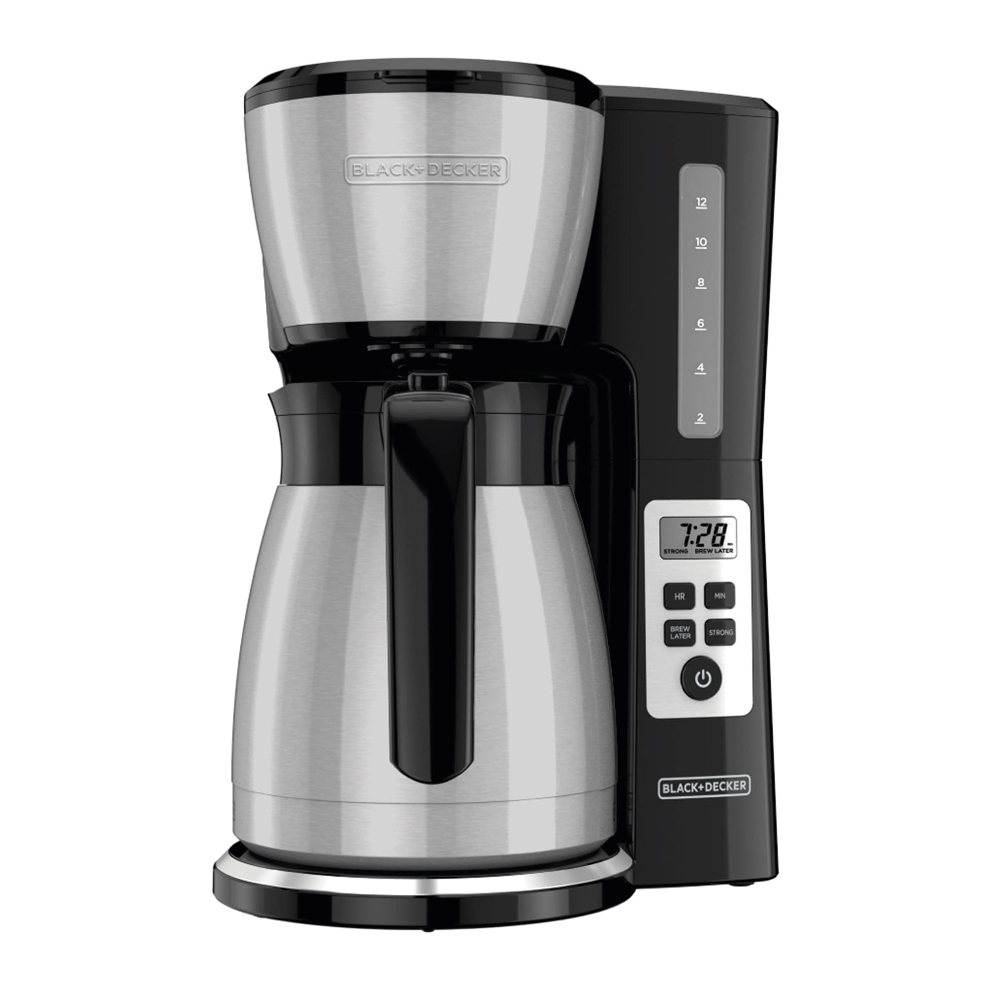 Cafetera BLACK+DECKER Automática Jarra Térmica de acero. 12 Tazas