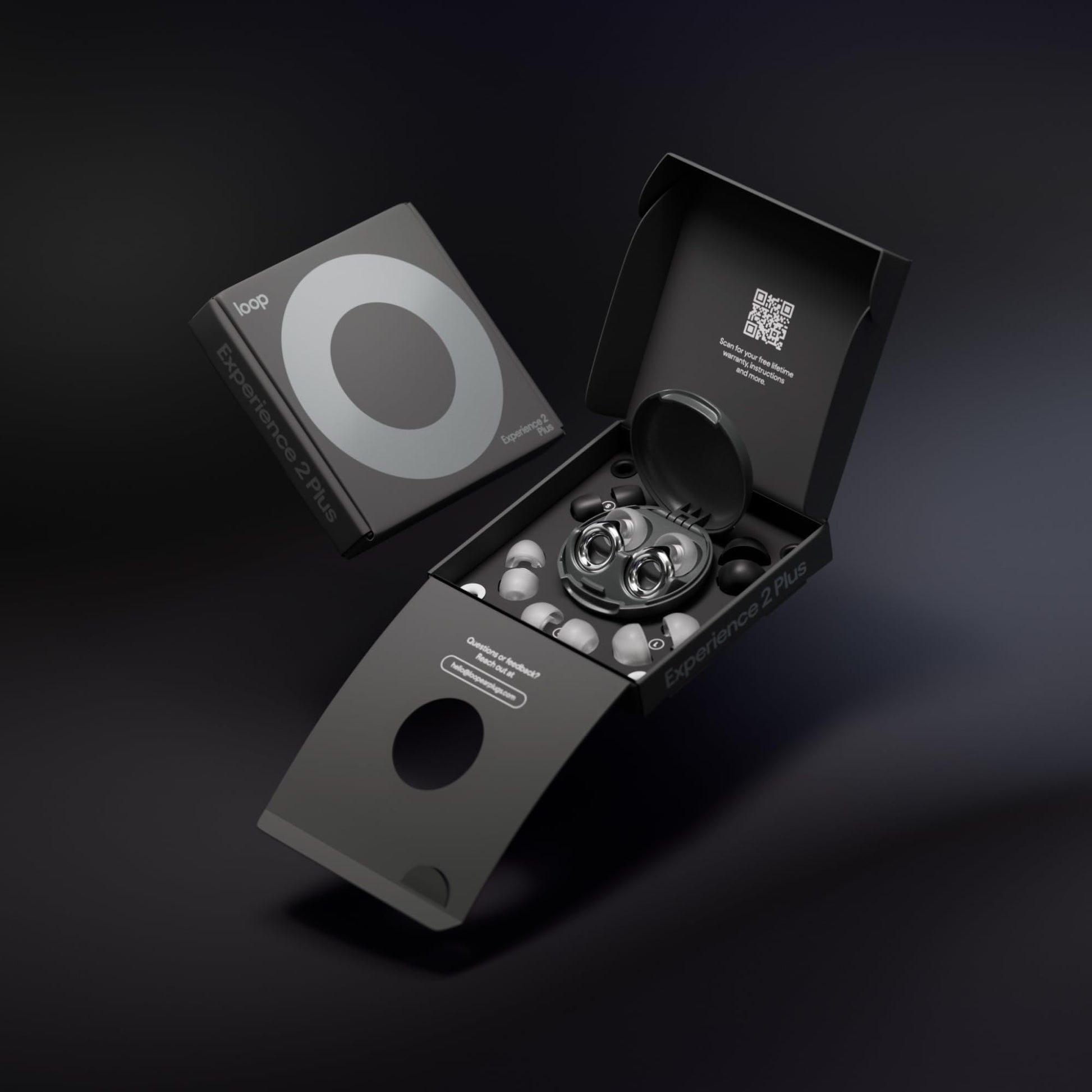 Loop Experience 2 Plus Tapones auditivos – Protección auditiva certificada para conciertos y festivales, eventos en vivo, deportes, DJ y vida nocturna – SNR 17 dB (alta fidelidad) + accesorio Mute