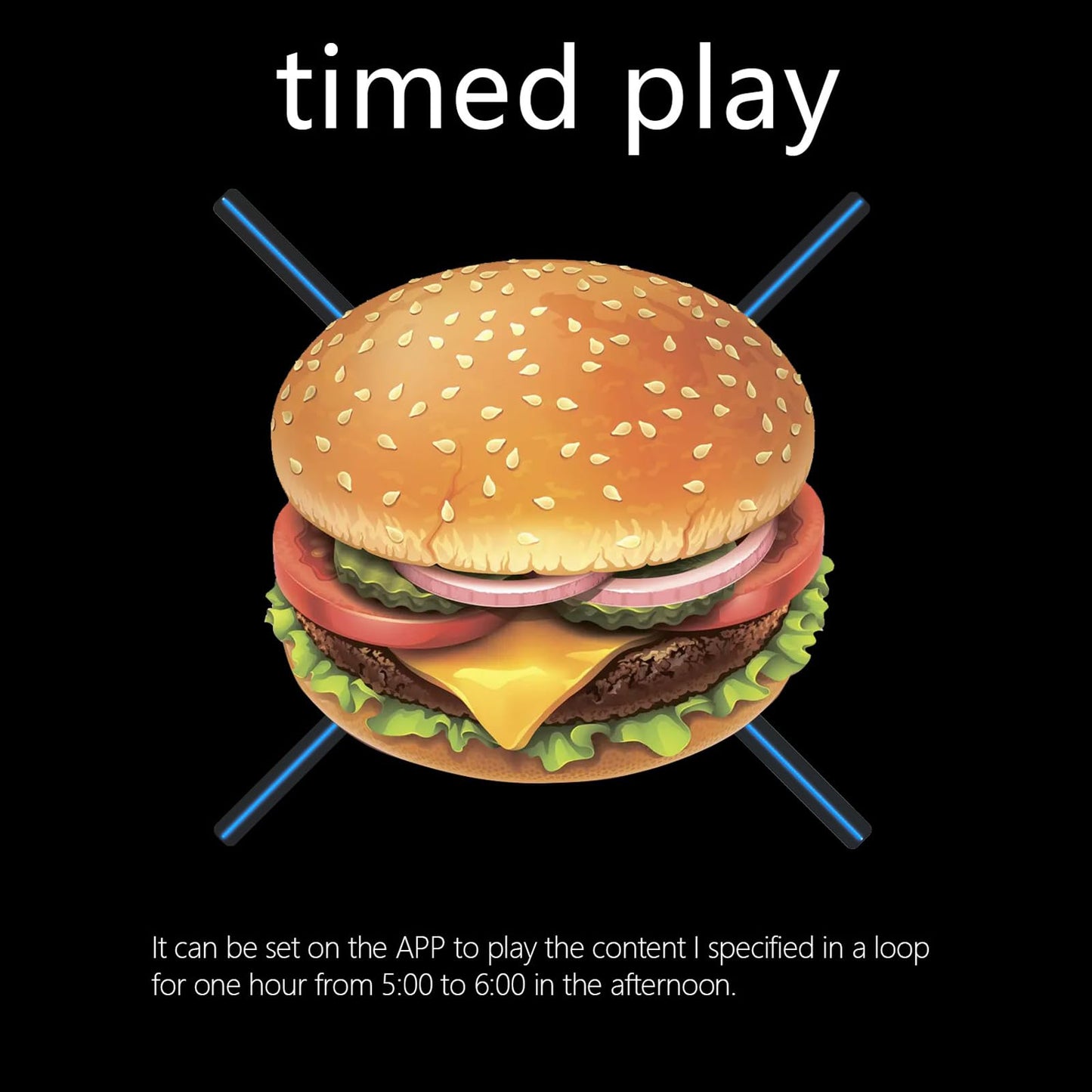 Proyector de Holograma 3D con WiFi y Bluetooth 52 cm para Negocios y Fiestas