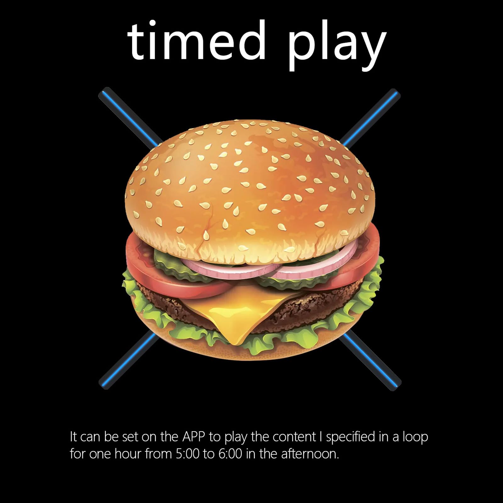 Proyector de Holograma 3D con WiFi y Bluetooth 52 cm para Negocios y Fiestas