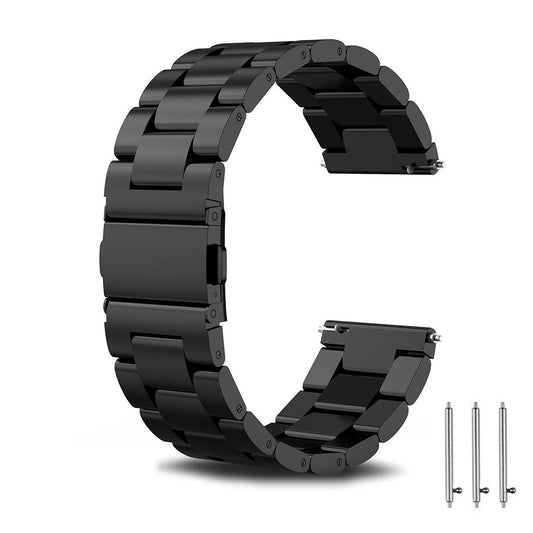 PUBAMALL Compatible para Gear S3 Frontier/Classic Watch Band, 22mm de Acero Inoxidable con Cierre de Cierre Ajustable Band Compatible para Gear S3 y Watch 46mm / Stratos 2 Watch (Negro)