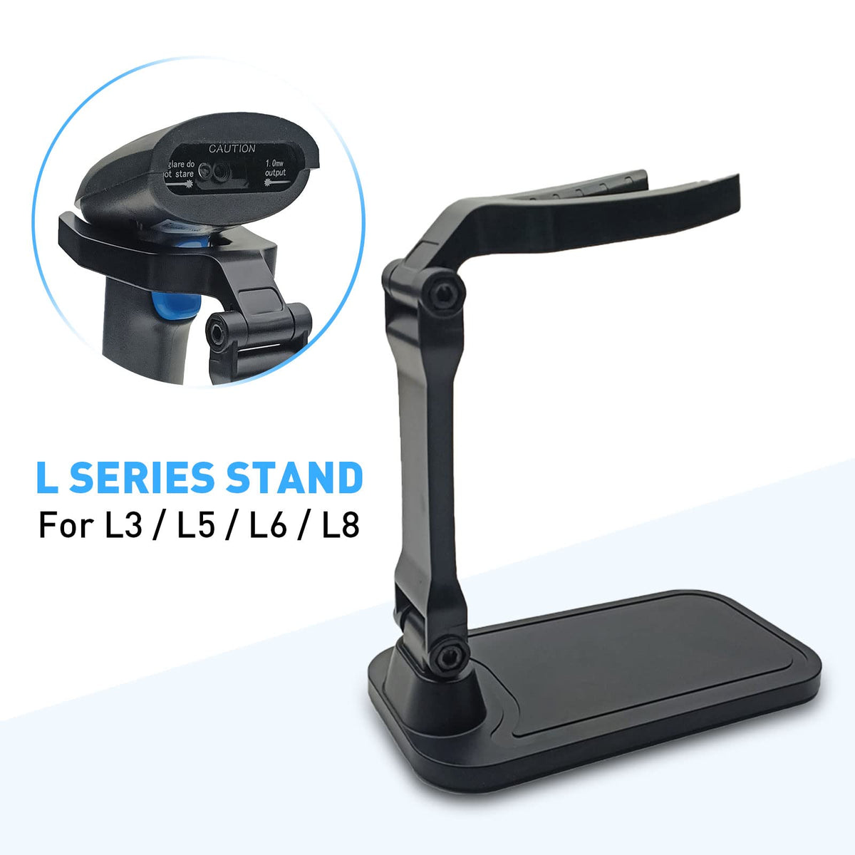 Soporte Universal JRHC Negro Ajustable para Escáner de Código de Barras de Manos Libres