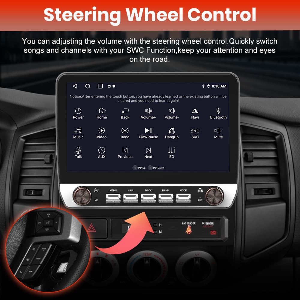 Estéreo de Coche Android para Tacoma 2005-2015, 5G WiFi Tacoma Radio de Coche CarPlay Android Auto Am FM