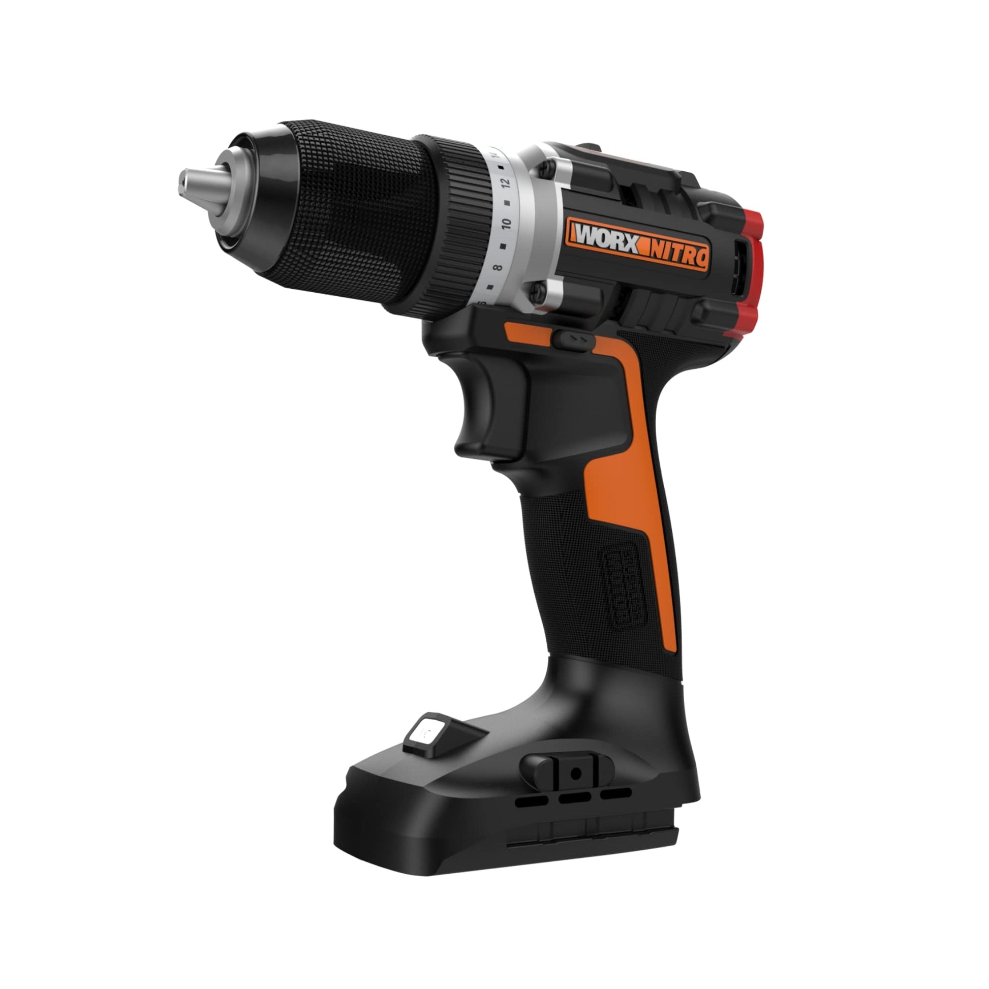 Worx Nitro - Taladro inalámbrico de 20 V de 1/2 pulgadas con motor sin escobillas, juego compacto y ligero de solo 6 pulgadas y 3 libras, solo herramienta WX130L.9 compatible con Power Share