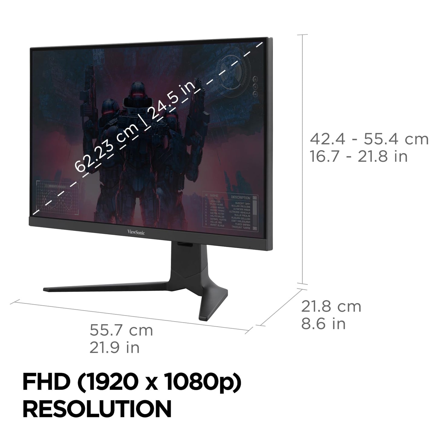 Monitor Viewsonic 25" IPS FULLHD Negro 280Hz con AMD FreeSync Premium y RGB