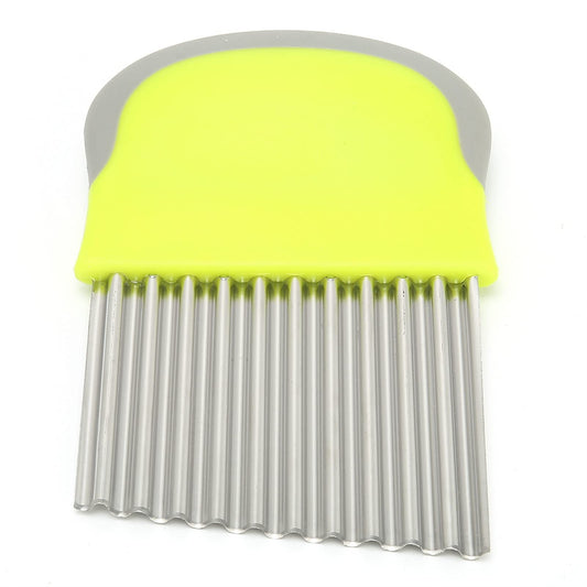 Cuchillo para rebanar patatas, cortador ondulado ondulado de acero inoxidable cortador ondulado cortador ondulado cortador de patatas para restaurante para cocina