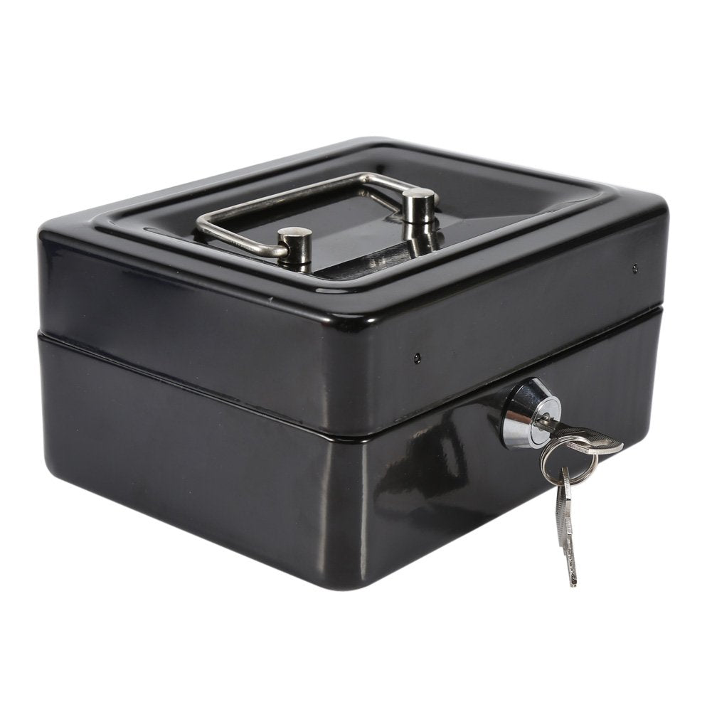 Caja de Efectivo Con Cerradura de Combinación Caja de Dinero Metálica Segura para Caja de Seguridad Acero Digital Seguro-Electrónico para El Hogar, Negocios o Viajes(Negro)