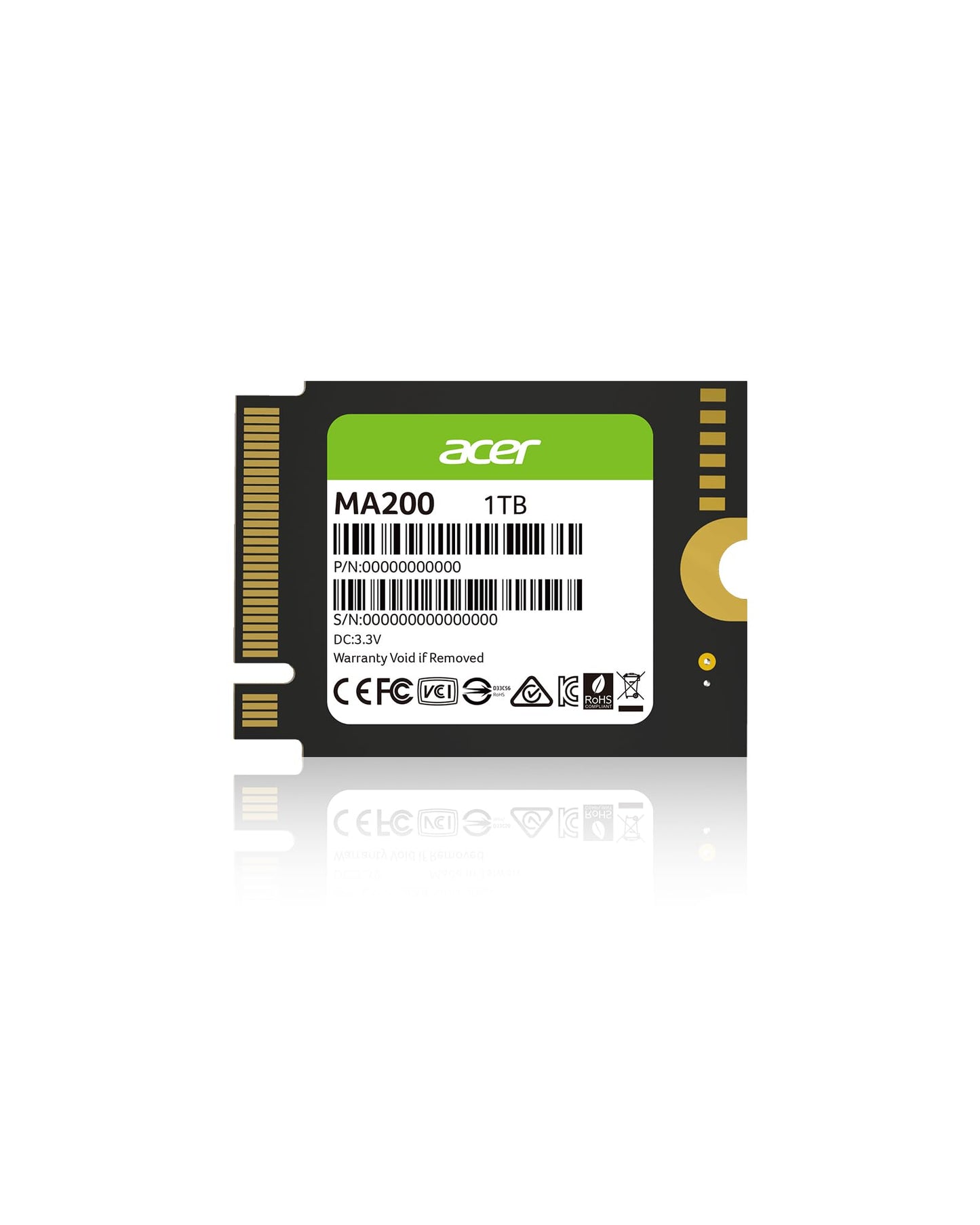 SSD Acer 1TB M.2 2230 5200 4700 MMBs Garantía