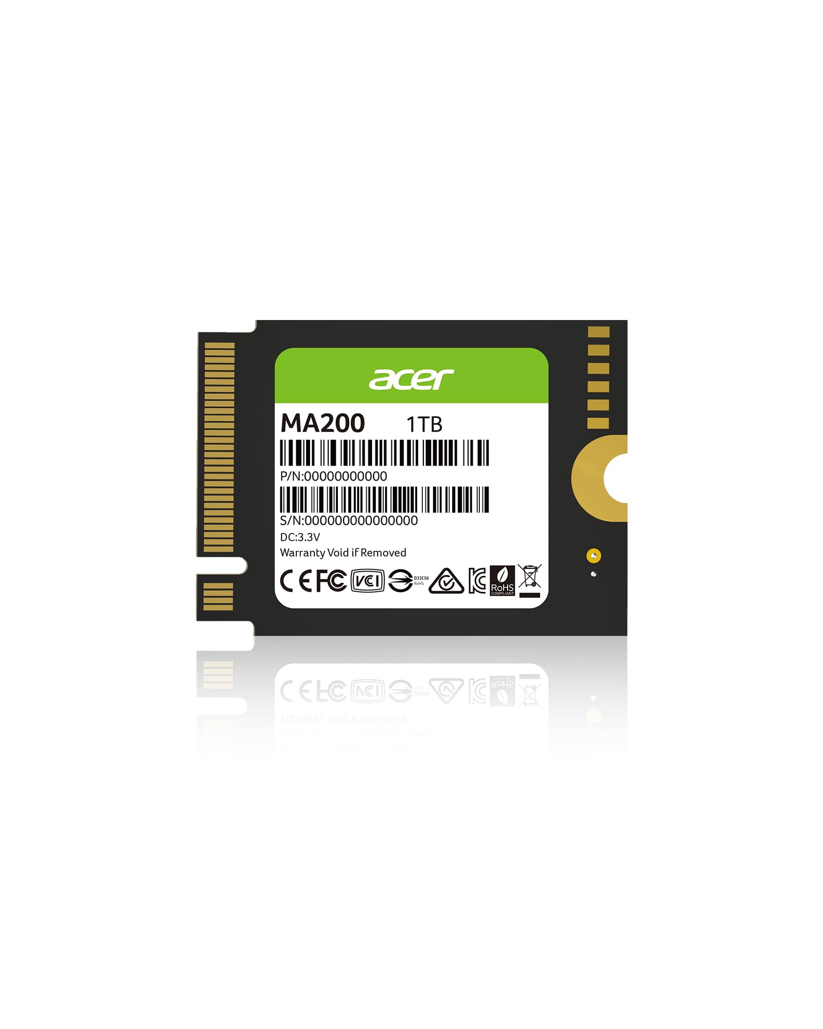 SSD Acer 1TB M.2 2230 5200 4700 MMBs Garantía