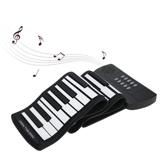 Piano Eléctrico Portátil Flexible Plegable Silicona Recargable 61 Teclas para Niños y Adultos