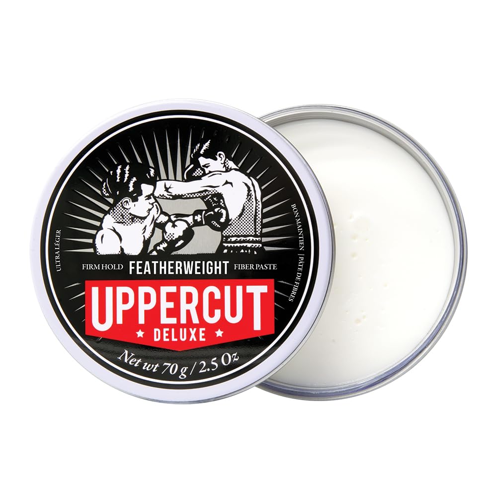 Uppercut Deluxe Featherweight Pomade 2.5oz | Medium Hold with Grip | Low Shine Finish