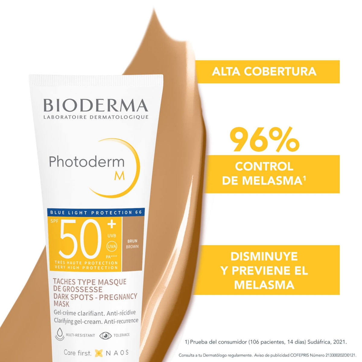 Protector Solar BIODERMA Bronce Alta Cobertura Acabado Mate FPS50+