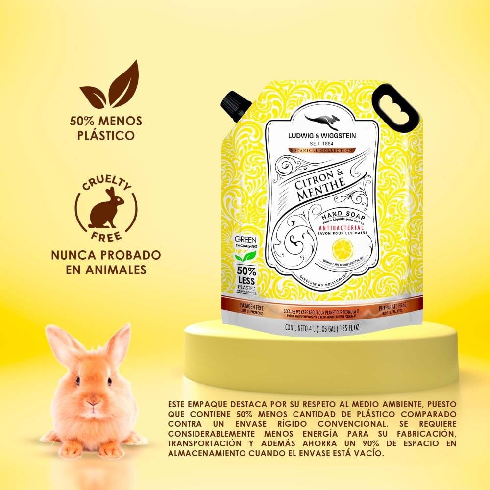 Jabón Liquido Citron & Menthe Ludwig & Wiggstein 4L