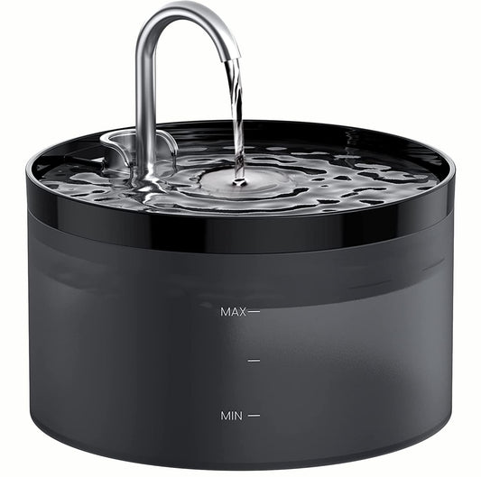 GIOTOHUN Fuente de Agua para Gato: Bebedero para Gato - 2L Fuente para Gato Súper Silenciosa Fuente para Gatos Bebedero -Negro Fuente para Gatos Bebedero para Múltiples Mascotas