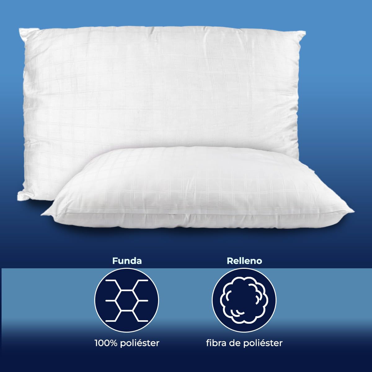 Almohadas Spring Air Essence Durazno Pack 2 soporte cabeza y cuello anti ácaros e hipoalergénico