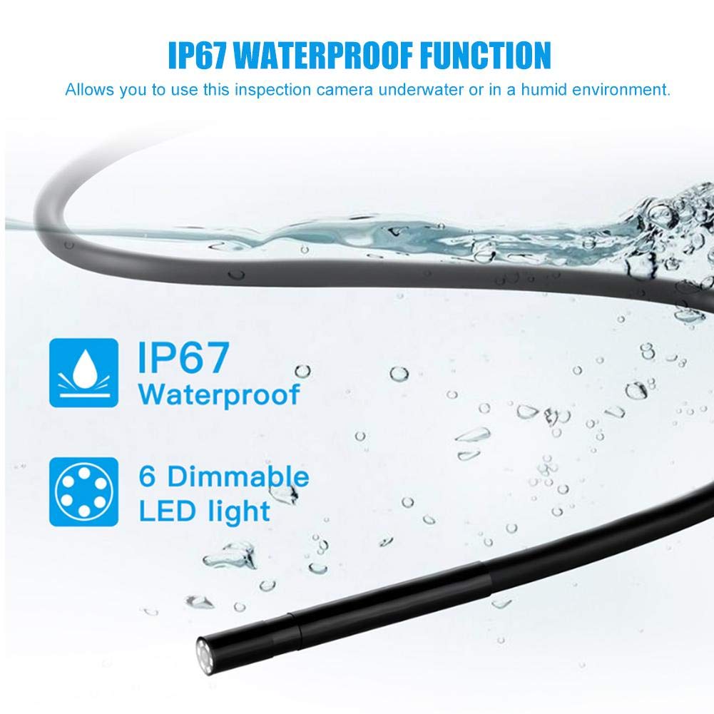 Endoscopio T angxi WiFi HD 5MP Lente 5.5 mm con LED Cámara de Inspección de Video