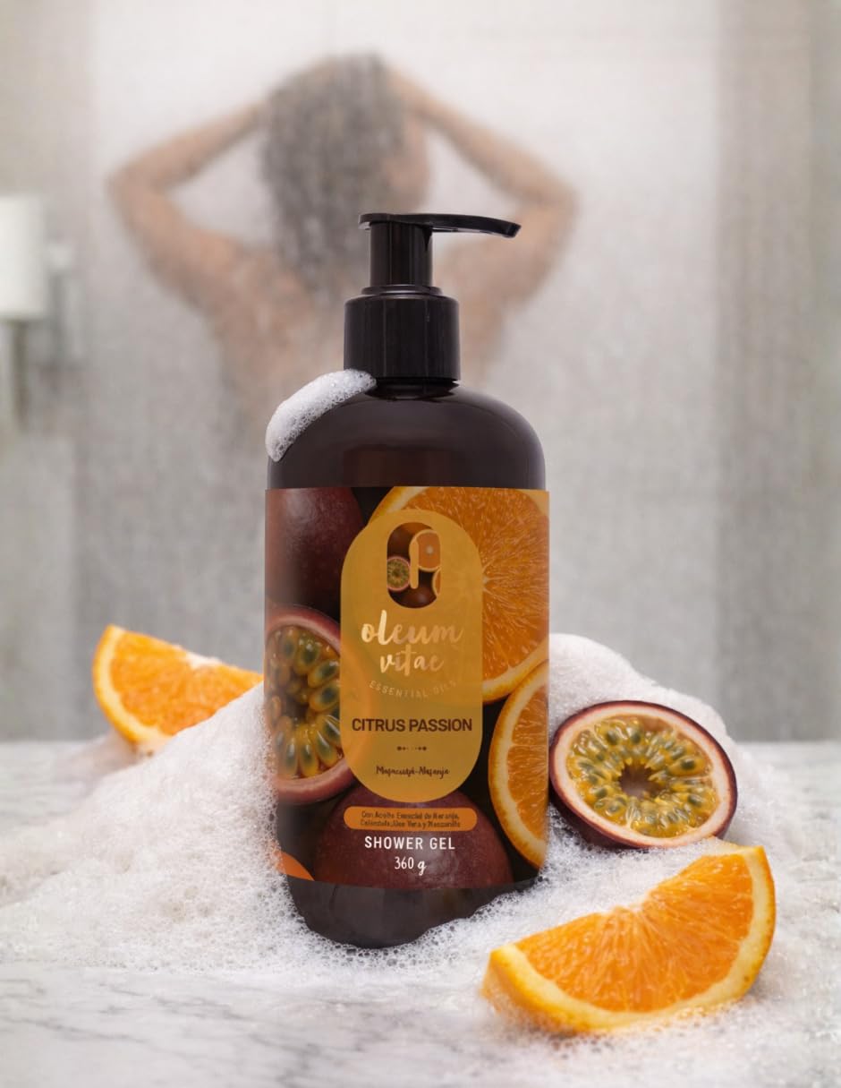 Jabón Líquido Oleum Vitae Citrus Passion Shower Gel, 360 G