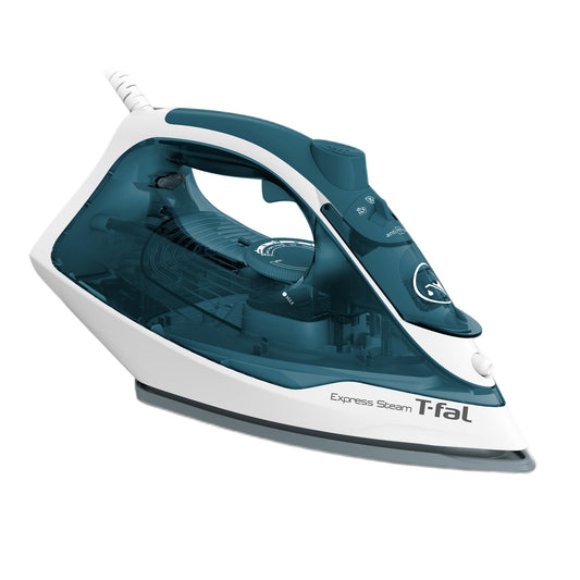 Plancha de Vapor T-fal Blanca Azul con Tecnología True Ceramic Glide 1600W