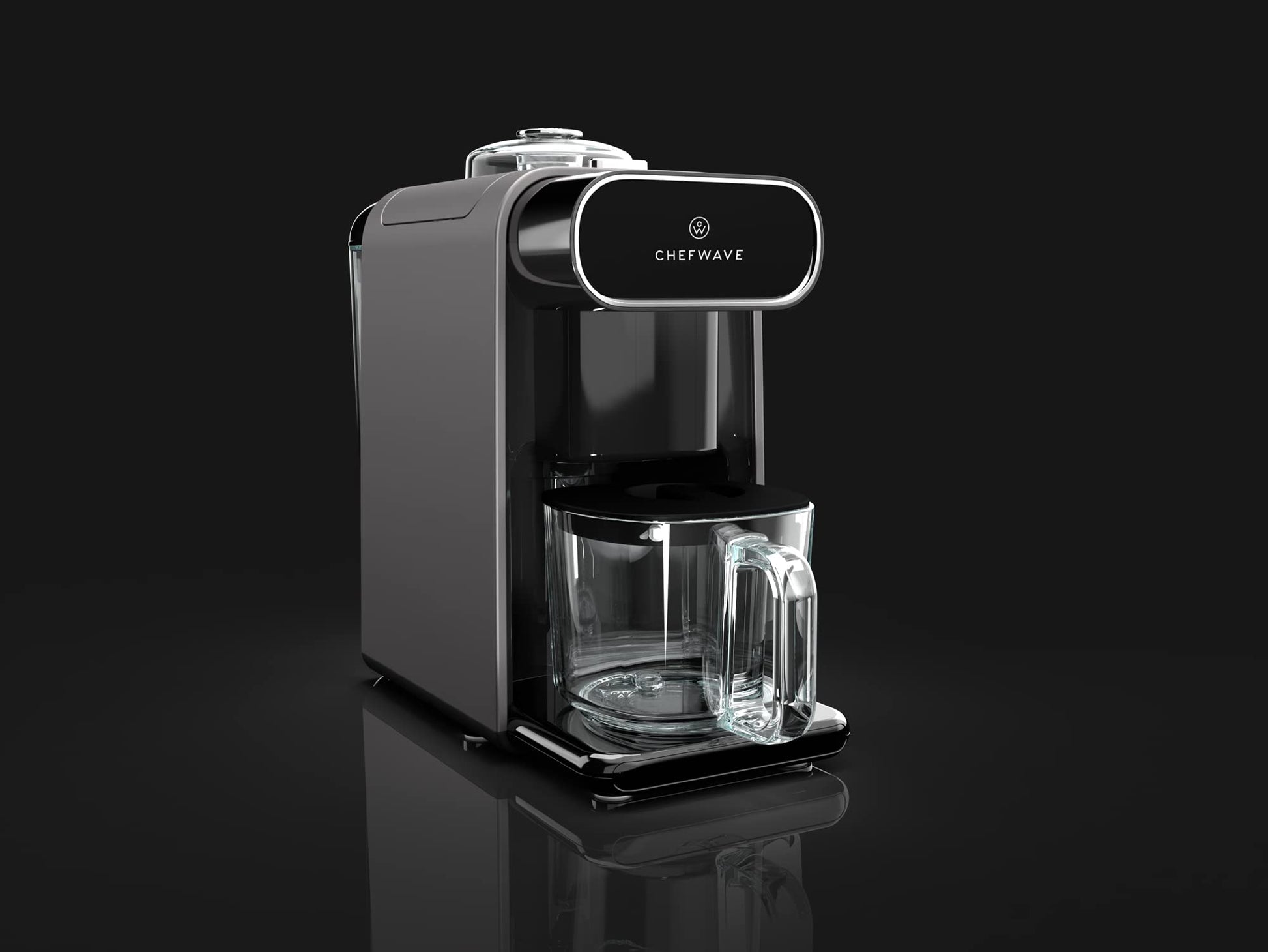 ChefWave Milkmade - Máquina para hacer leche de nuez vegana alternativa láctea, sin remojo, limpieza automática, inicio retardado, libro de recetas - Plateado/negro