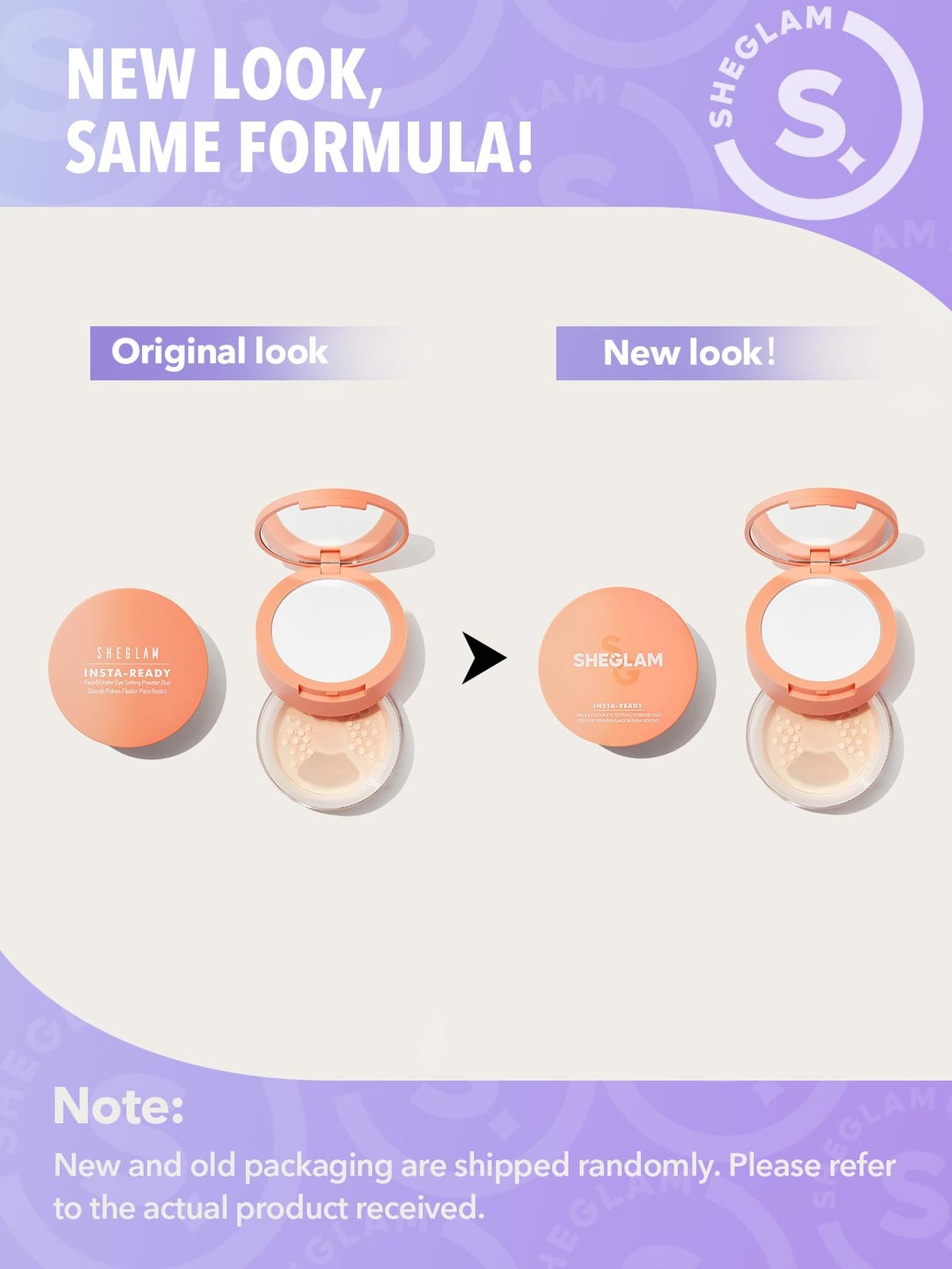 SHEGLAM Insta-Ready Face Powder Polvos fijadores sueltos debajo de los ojos - Arena suave