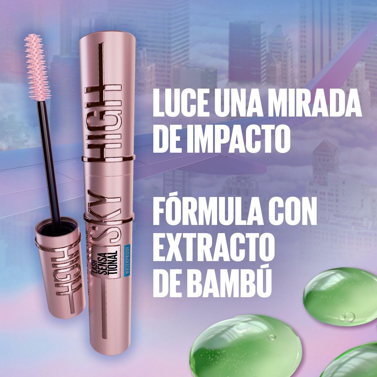 MAYBELLINE Mascara de Pestañas Sky High Alargadora a Prueba de Agua 6ml