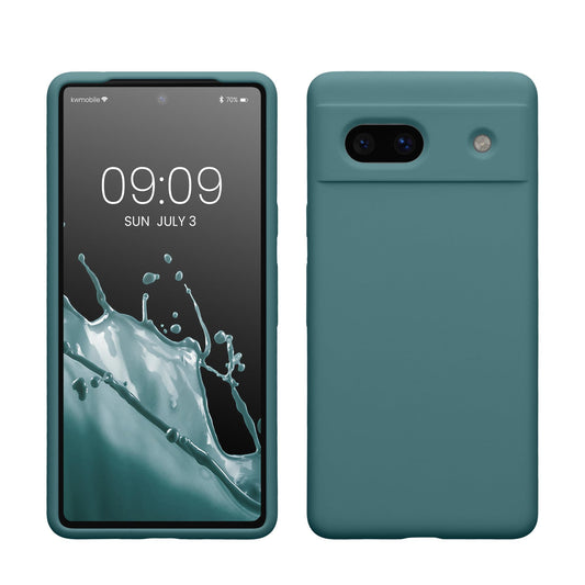 kwmobile Carcasa Compatible con Google Pixel 7a Funda - Case TPU y Silicona antigolpes - Apto Carga inalámbrica - Noche ártica